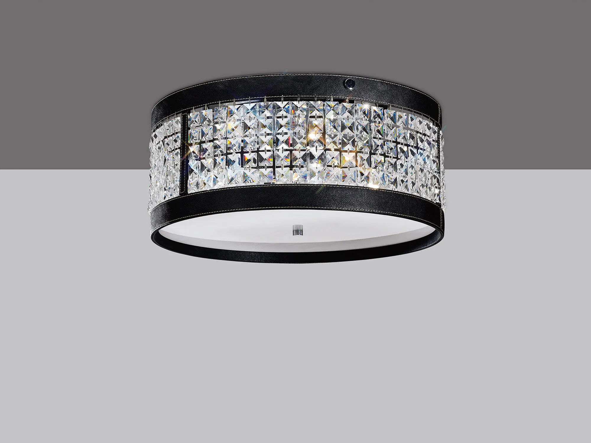 Celsa Crystal Ceiling Lights Diyas Flush Crystal Fittings